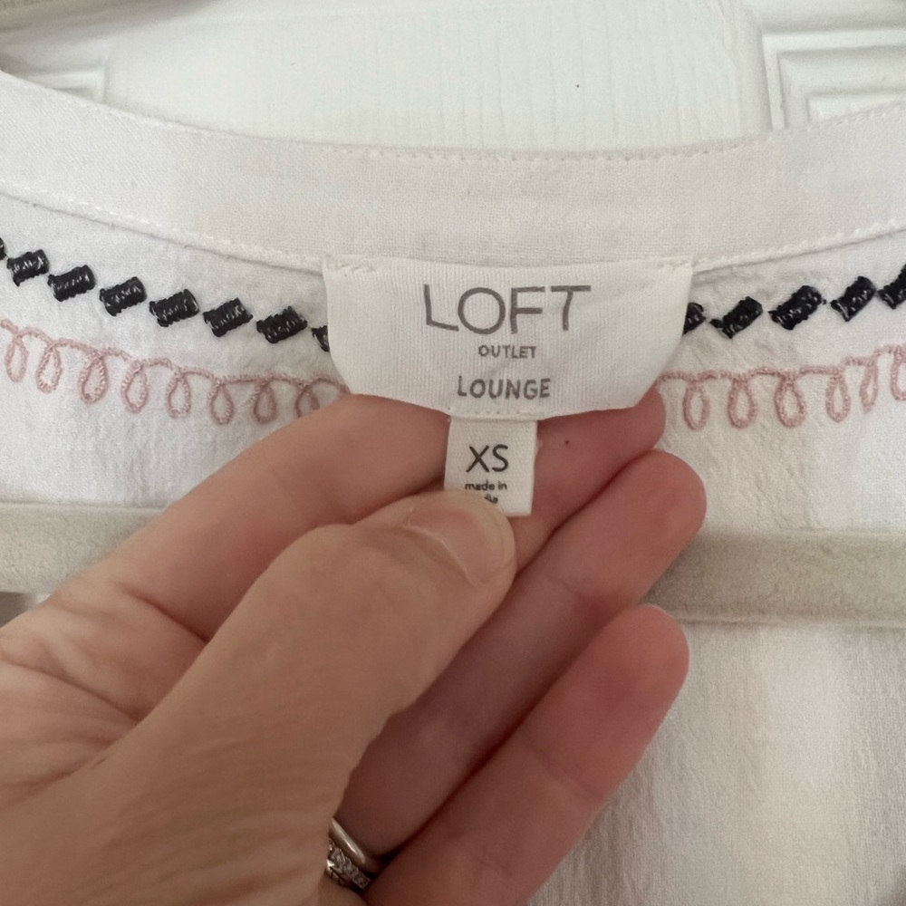 Loft Embroidered Shirt with Ties - Picture 5 of 5